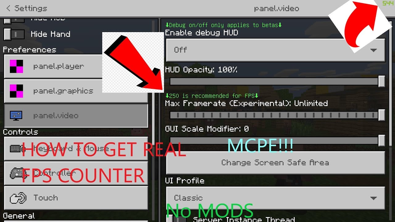 How To Get Fps Counter In Mcpe No Mods Or Texture Packs Youtube