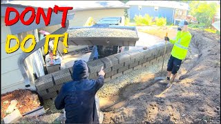 The #1 MOST SCREWED UP thing on RETAINING WALLS!