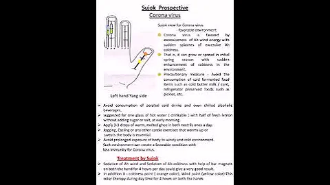 Sujok Acupressure for Corona Virus - Precautions - Safety