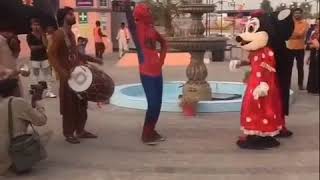 Spider-Man and Mickey Mouse Punjabi dance