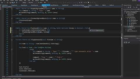 VBGM118-1  - VB.NET Further Improvements - Revising the MCI Audio Methods - part 1