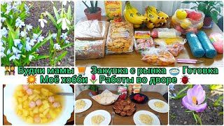 Закупка с рынка 🛒Моё хобби 💥 Готовка 🥣 Будни мамы 👨‍👩‍👧‍👦 Работы во дворе #буднимамы #будни #закупка