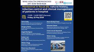 EPI-WIN webinar: Hantavirus in focus II: natural history, infection control and clinical management