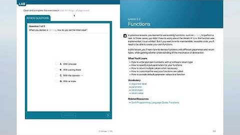 IOS, Ch. 2.1-2.2 - Strings, Functions
