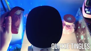 ASMR Quickie Tingles [Fast and Aggressive Foam Mic Brushing with Comb] | NO TALKING Resimi