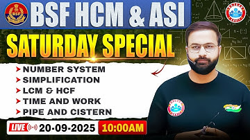 BSF HCM Maths Class | BSF Maths Marathon Class | BSF ASI Maths By Deepak Bhati Sir