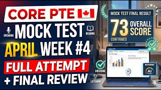 Core PTE Mock Test 🇨🇦 | Full Attempt + Final Review (Overall Score: 73) | Alpha PTE