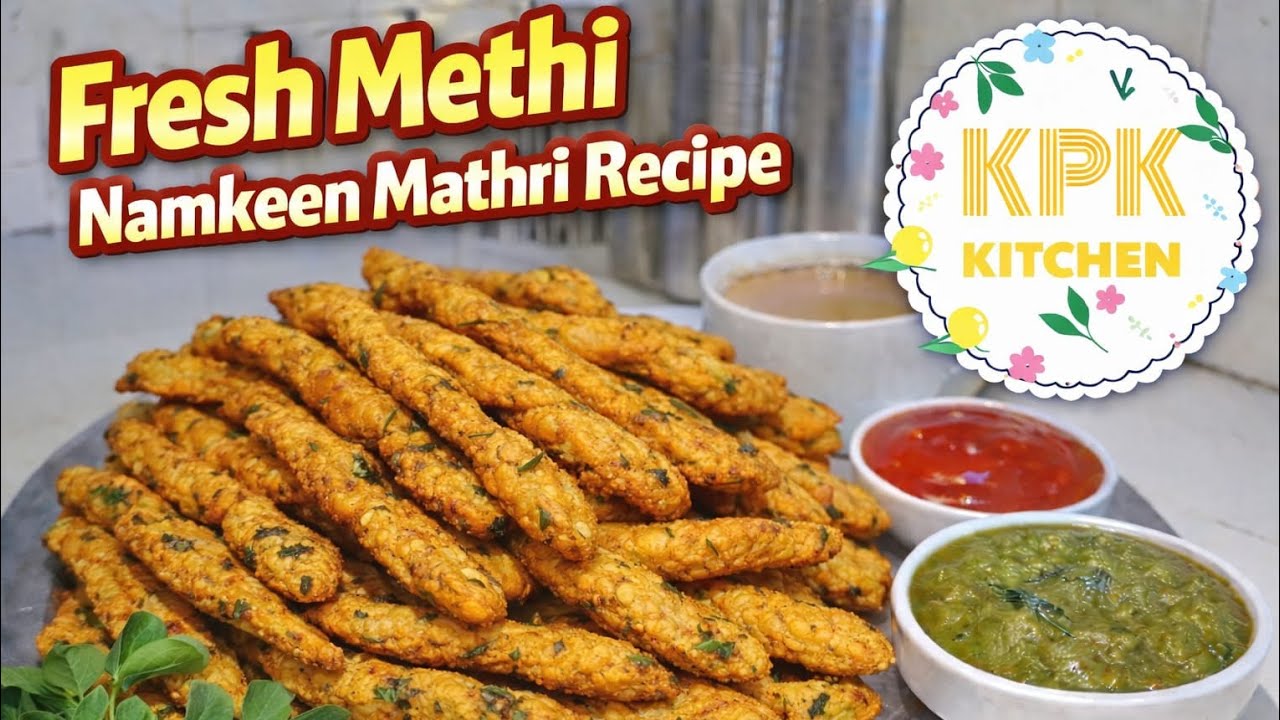 🔥🌿 Methi Namkeen Mathri Recipe | मेथी की नमकीन मठरी | KPK Kitchen