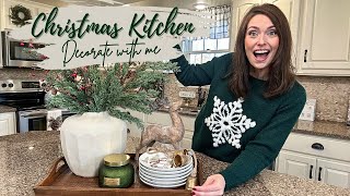 COZY CHRISTMAS KITCHEN DECORATE WITH ME | CHRISTMAS 2023 DECORATING IDEAS