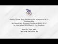 Weekly Virtual Yoga Session for the Members of ICAI conducted by DBS-ICAI in association with BYS