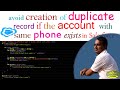 Apex trigger on Account to avoid creation of duplicate record if the account with same phone exists