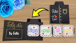 🤗 Hermosa tarjeta camisa plegable para el día del padre 😊 DIY Father's Day Card Idea