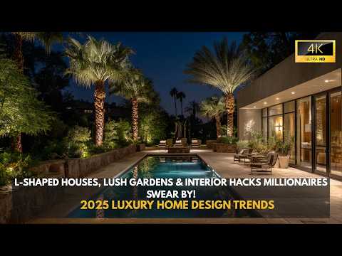 2025 Luxury Home Design Trends L Shaped House Lush Gardens Interior Hacks Millionaires Swear By 