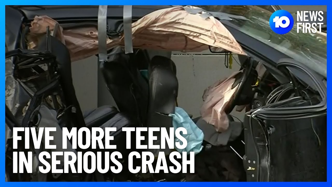 Beverley Hills Crash Injures Five Teens | 10 News First - YouTube