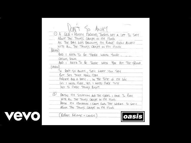 Oasis - Don't Go Away (Mustique Demo) class=