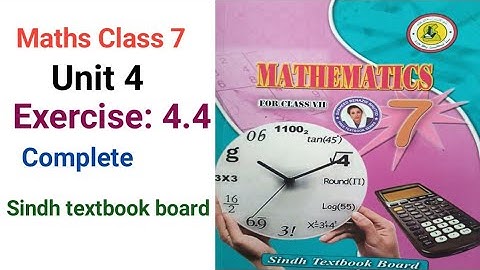 #Maths| Class : 7 | Unit No : 4 Eecise : 4.4 Complete STBB|