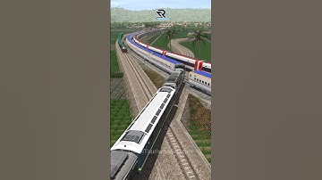 Kereta Api CC206 Tabrak Kereta Api Cepat Di Persilangan Bahaya #railroad #railtrack #railway #train