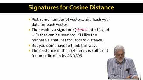 Lecture 83 —  More About LSH Families | Stanford University