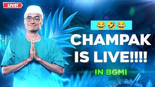 Give Away💰 Karna Hai 😱$1,00000 : CHAMPAK IS LIVE WITH ! BGMI FUNNY COMMENTARY