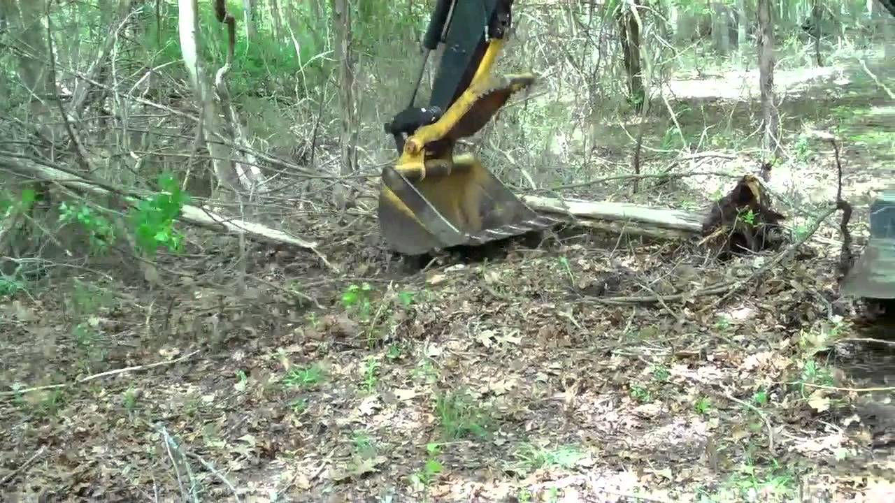 clearing trail with the mini excavator YouTube