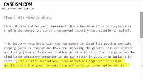 Case Solution & Analysis Cloud Storage and Document Management: How a New Generation of Companies