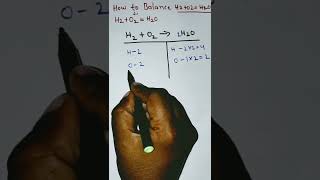 how to balance H2 O2→H2O how to balance H2 O2→H2O