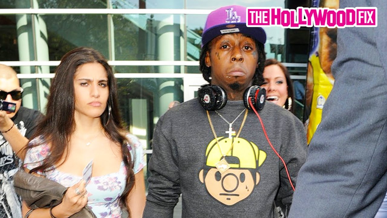 Lil Wayne & Fiance Dhea Sodano Watch Kobe Bryant Play Basketball At The Lakers Vs. Heat Game In L.A.