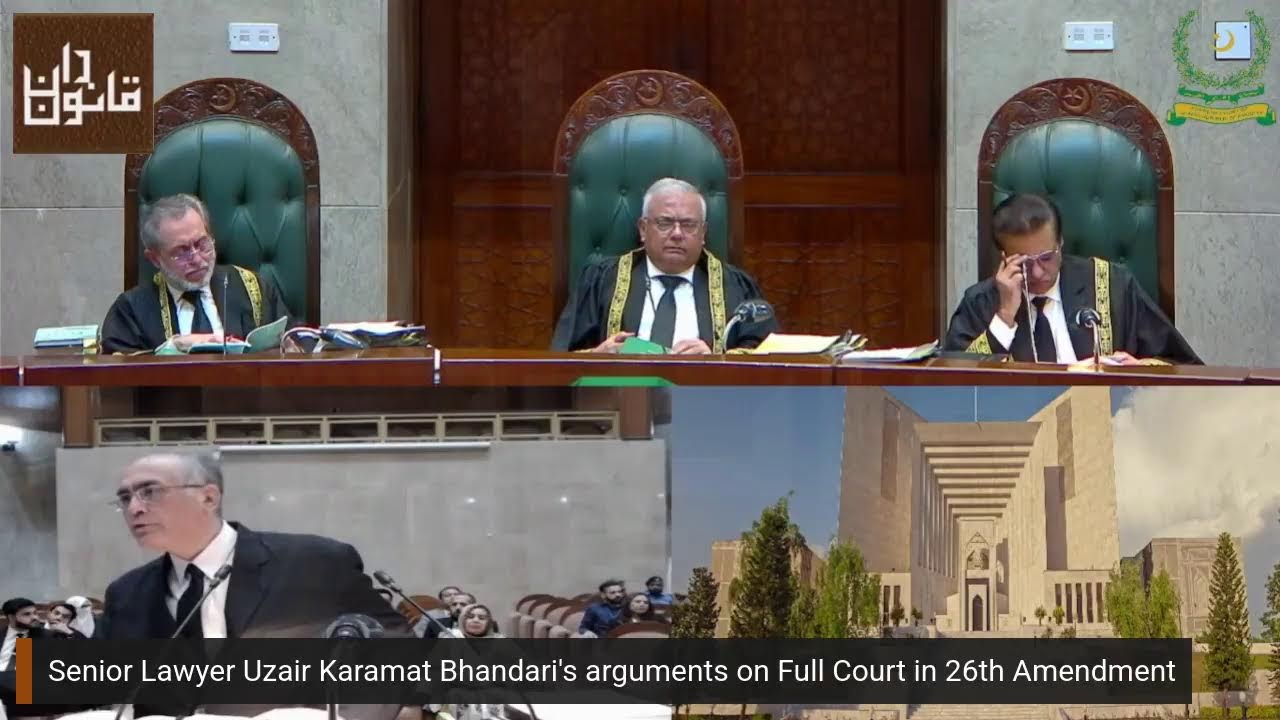 Senior Lawyer Uzair Karamat Bhandari begins his arguments on formation of Full Court