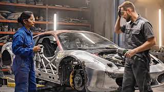 "Destroyed Ferrari 458 Italia Rebuilt – From Scrap to Showroom Shine!"#car #auto #supercars 