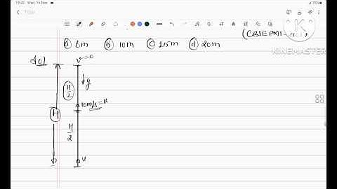 PYQ- A stone is thrown vertically upwards when stone is at height half of its maximum height it