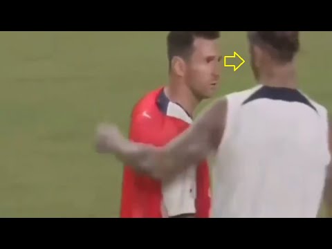 El tenso cruce entre Messi y Sergio Ramos en el entrenamiento del PSG