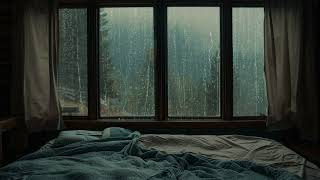 Peaceful Rainfall for Deep Sleep  Heavy Showers & Gentle Thunder at a Cozy Home