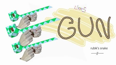 Rubik’s snake 48 : GUN - Step by step & SLOW