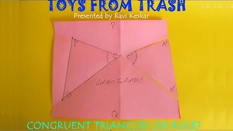 CONGRUENT TRIANGLES - ENGLISH - Simple paper folding proof.
