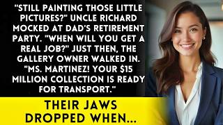 My Family Called Me 'The Broke Artist' at Dad's Retirement Party - Until the Gallery Owner Arrived