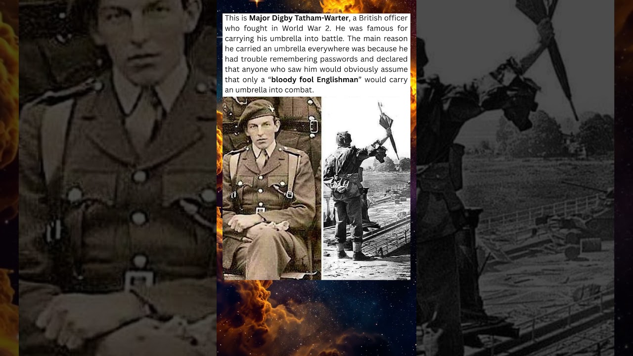 British officer who was famous for carrying his umbrella into battle 