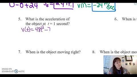 AP Calculus 3-1A Position, Velocity, and Acceleration