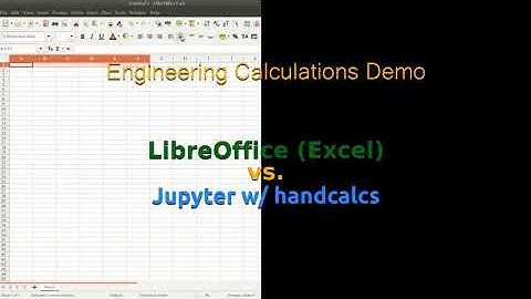 Engineering Calculations: Handcalcs-on-Jupyter vs. Excel