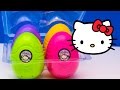 Hello Kitty Surprise Eggs Hello Kitty Play Doh Mold ハローキティ サプライズエッグ おもちゃ Huevos Sorpresa Toy Videos