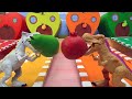 Learn colors shapes numbers  alphabets with dinos and animals  kids learning
