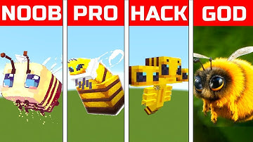 NOOB VS PRO VS HACKER Minecraft Pixel art Bee
