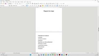 Réaliser un rapport de stage avec libreoffice writer