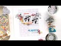 Live with Nathalie:   Scrapbook Layout featuring Rainbow Daisies Washi Suite