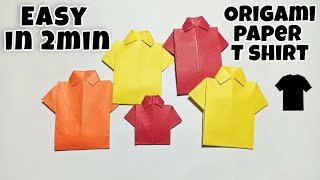 how to make paper t shirt 👕 origami paper t shirt very easy steps to making.origami #papercrafts...