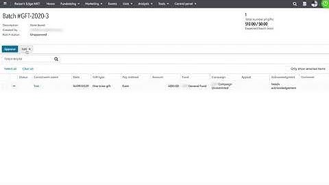 How to add donation gifts in bulk using the gift batch tool in Blackbaud Raisers Edge NXT