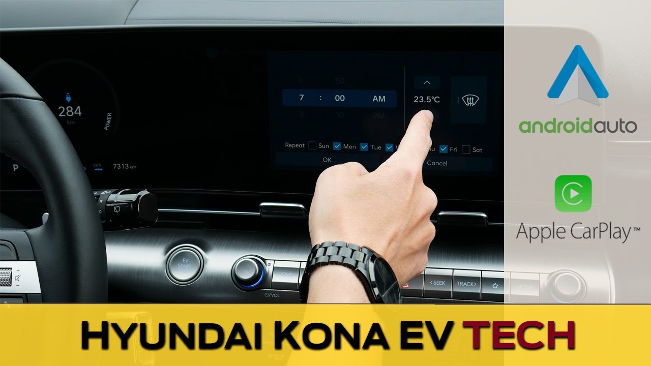 Hyundai Kona EV Media Screen | Apple CarPlay, Android Auto, Charging ...