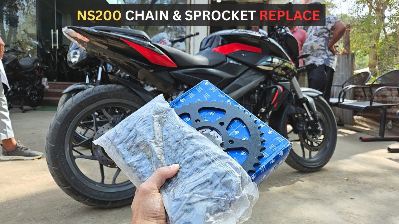 Bajaj NS200 Chain Sprocket Change | How To Change Chain Sprocket In NS200 2025