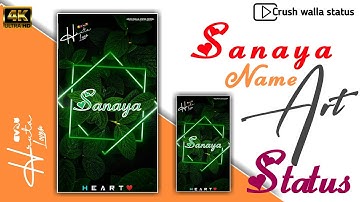 Sanaya name WhatsApp status ||Sanaya name love status ||Sanaya name ka status |S name status #shorts