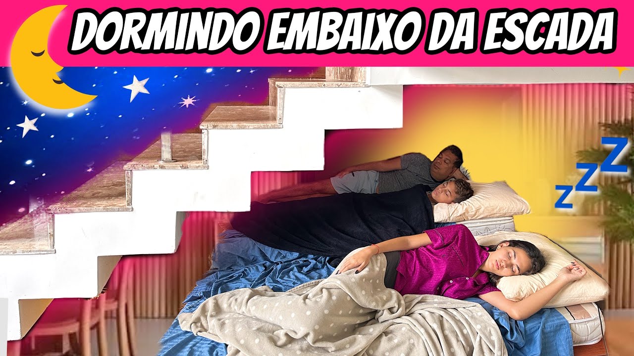 😍 PASSEI A NOITE EMBAIXO DA ESCADA *aguentamos? 🌙