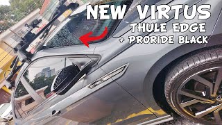 Novo VW Virtus 2024: Equipado com Thule WingBar Edge e ProRide Thule Black! 🚴‍♂️